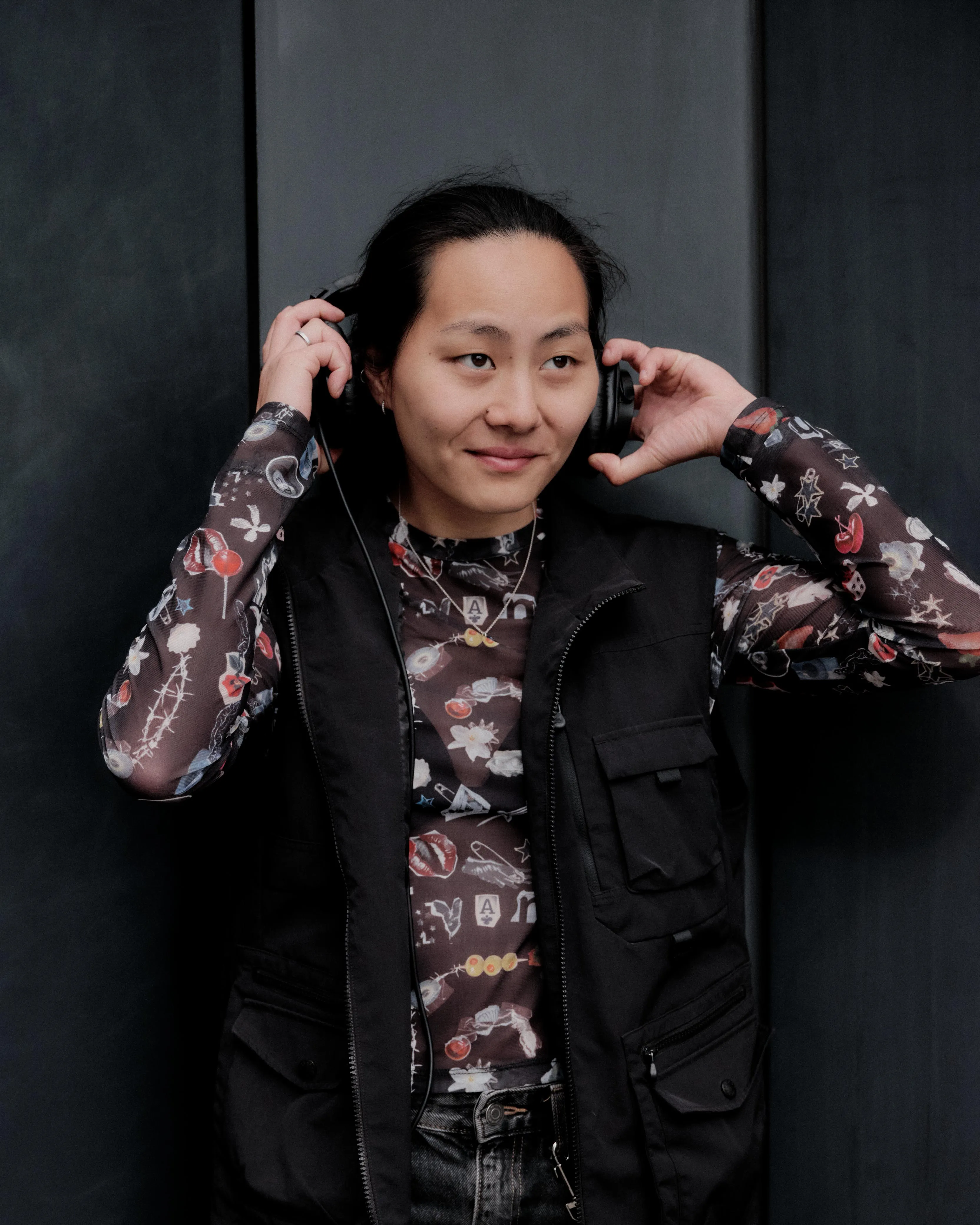 Portrait with headphones